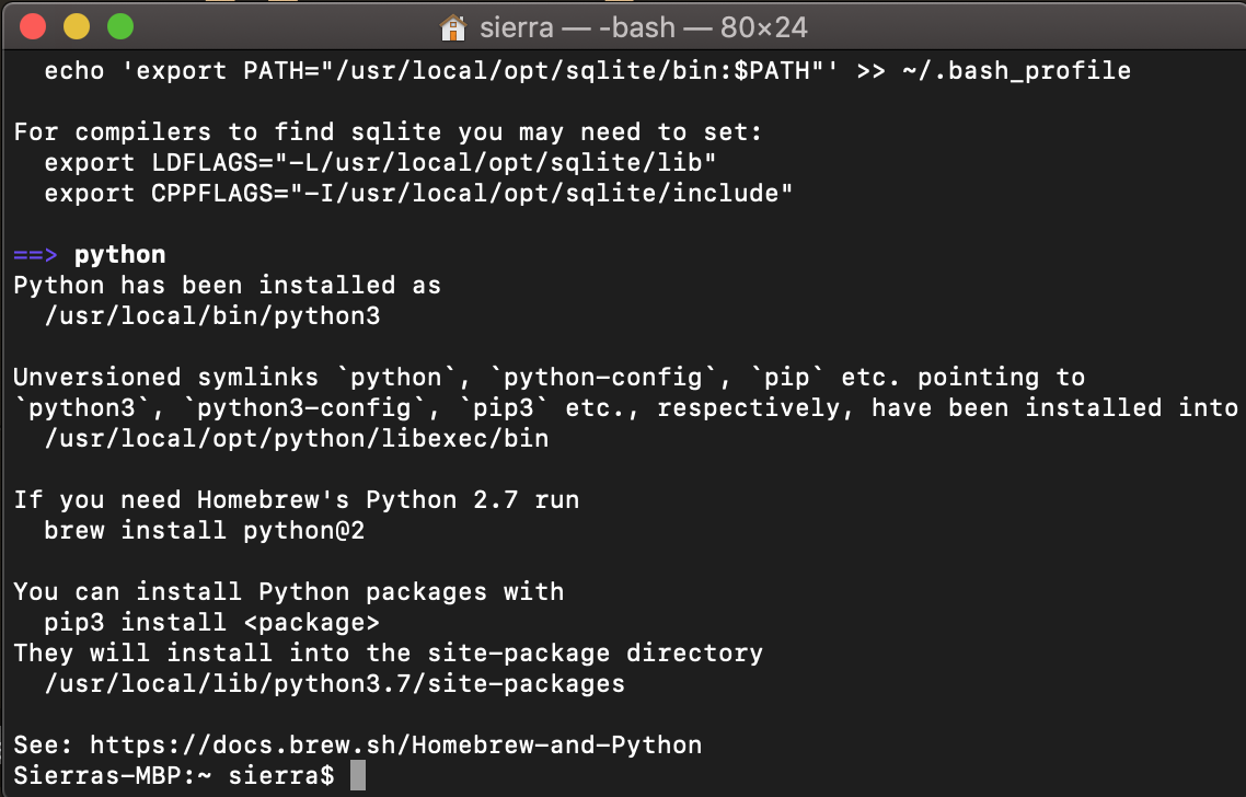 check for python3 install mac